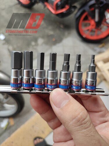 Bộ tuýp lục giác 1/4" kingtony 7 chi tiết model 2127pr