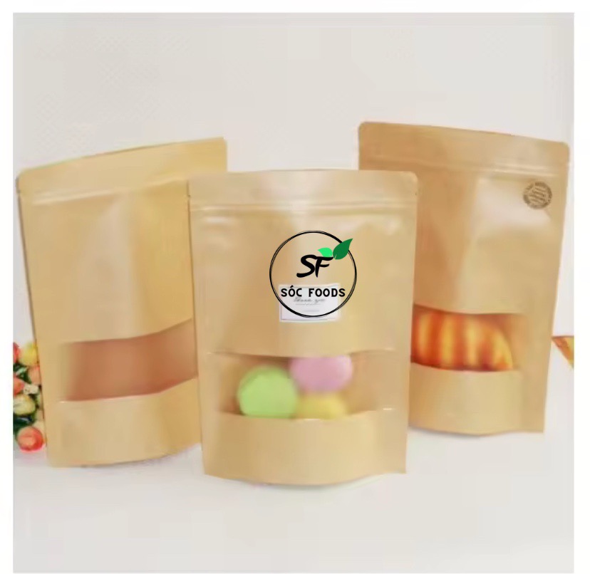 [Freeship][combo 10Túi giấy zip cửa sổ][túi zip thực phẩm][túi zip cán màn bên trong][đủ size]