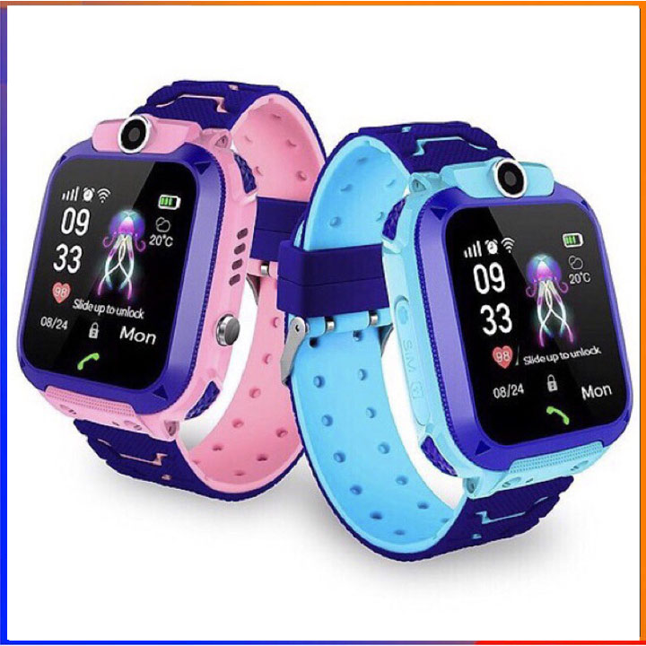 Đồng hồ định vị thông minh Q12, định vị chông nước cho bé, có camera, ghi âm