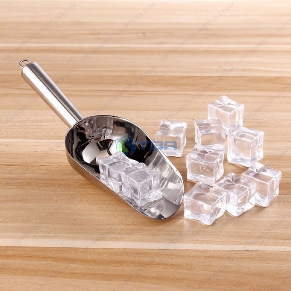 [Sỉ] Dụng Cụ Cây Muỗng Xúc Đá Bằng Inox 304 Số 3-4-5-6 Nhỏ Dày Xịn Đẹp Cao Gấp Giá Rẻ Các Cỡ