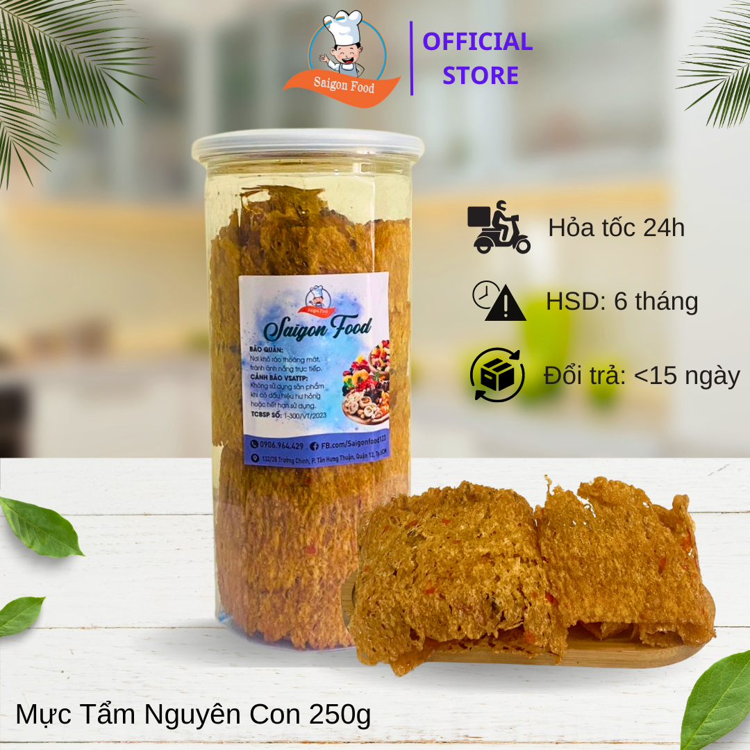 500g mực tẩm gia vị nguyên con ăn liền- đặc sản nha trang- saigon food