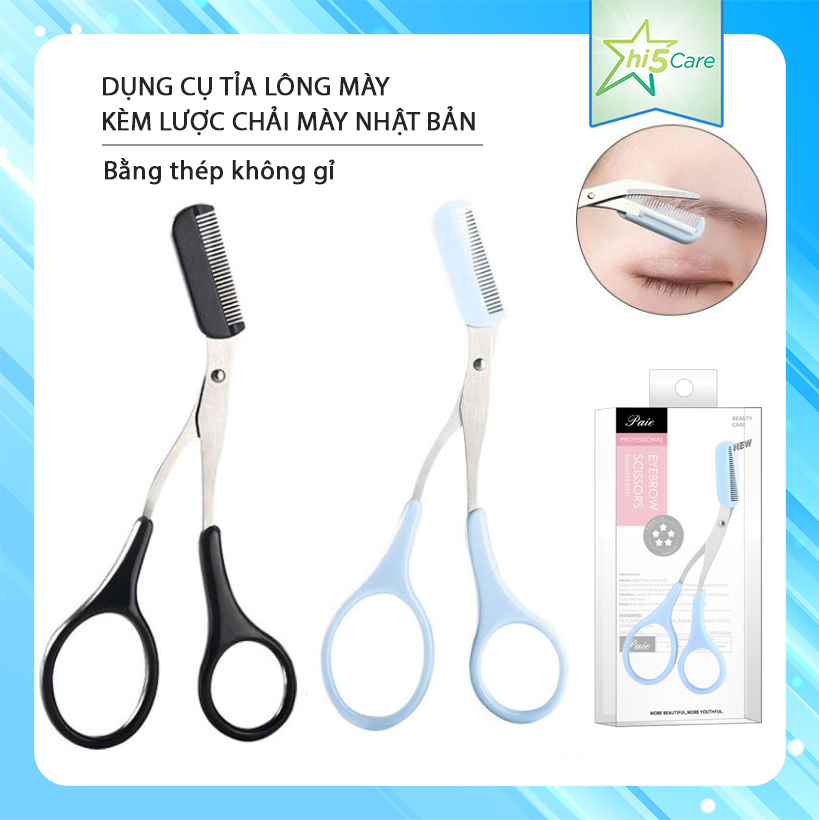 Dụng cụ tỉa lông mày kèm lược chải mày Nhật Bản