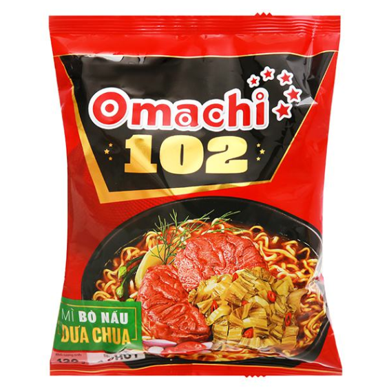 10 Gói Mì Omachi 102 Bò Nấu Dưa Chua