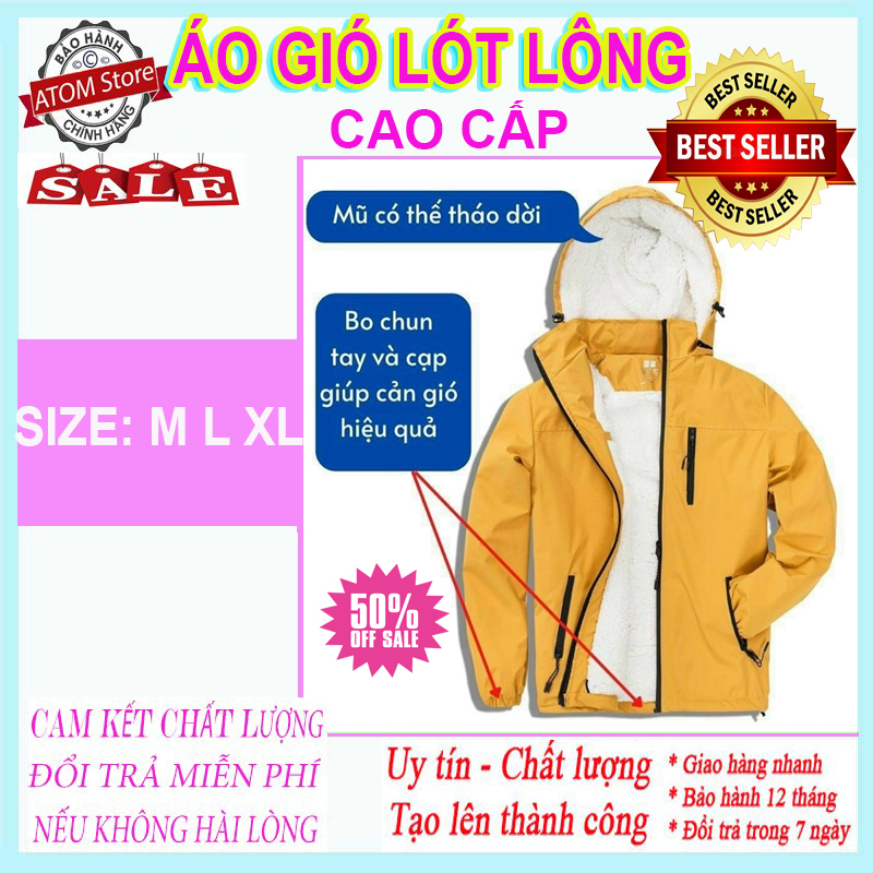 Áo gió nam nữ thể thao - lót lông siêu bền siêu ấm - chống nước - áo gió lót lông nam - áo gió tráng bạc lót lông cừu siêu ấm mẫu mới 2021.