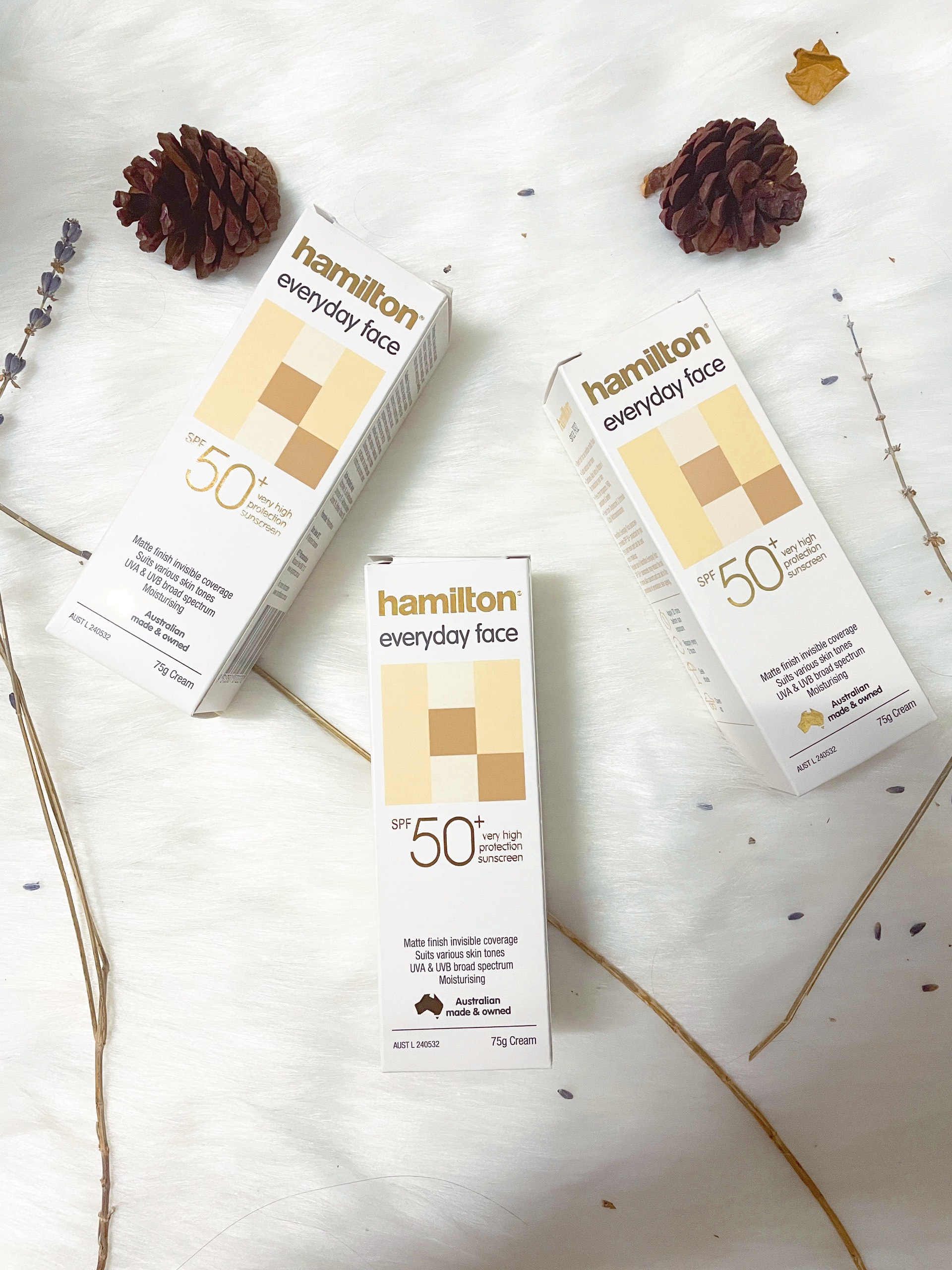Kem chống nắng úc hamilton spf 50+ everyday face cream 75g