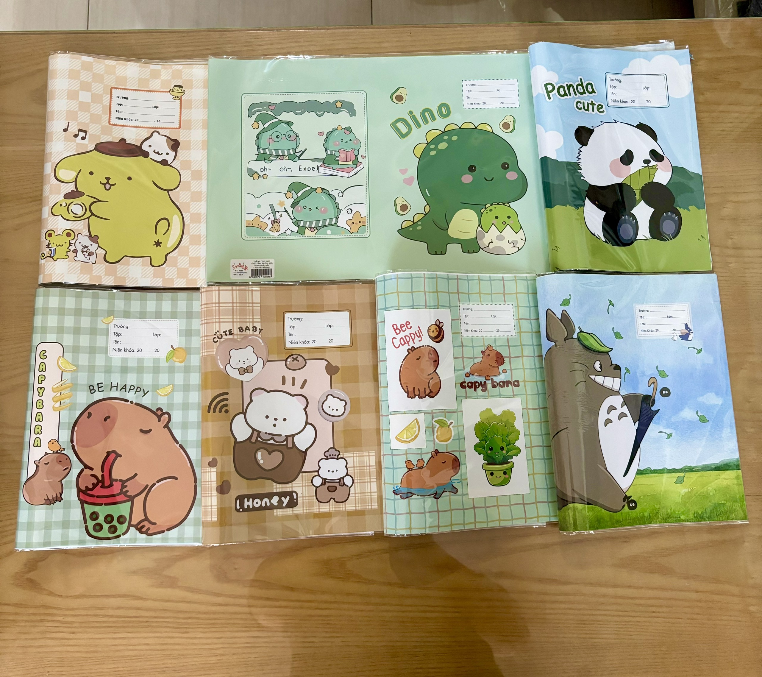 Bao tập trơn học sinh nhiều mẫu dễ thương ( size 24.5x36cm)