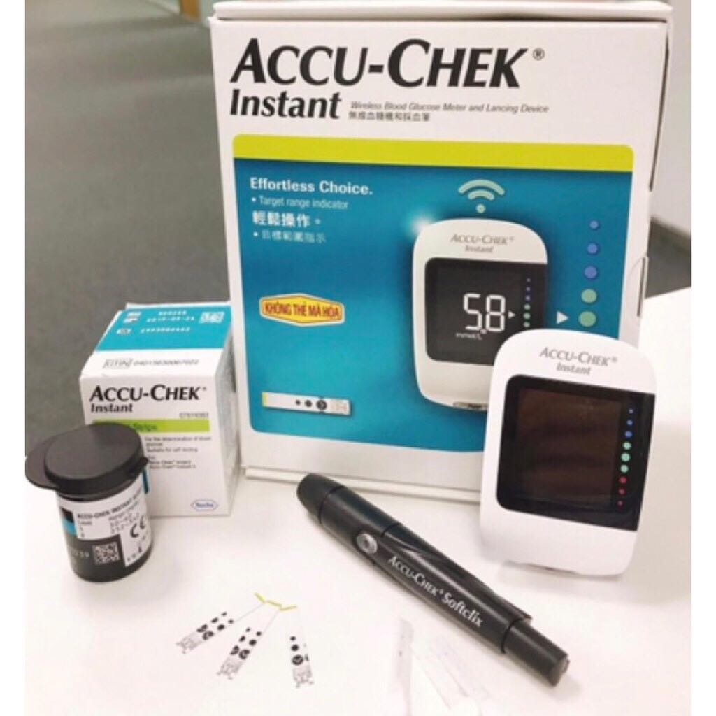 máy đo đường huyết Accu-Chek Instant MỸ tặng 25 que thử