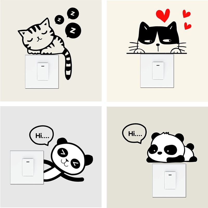 Decal dán trang trí ổ điện ,ngộ nghĩnh ,dễ thương