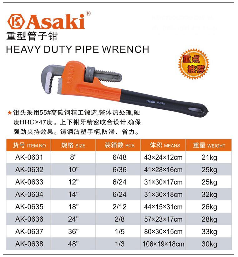 10" mỏ lết răng asaki ak-632