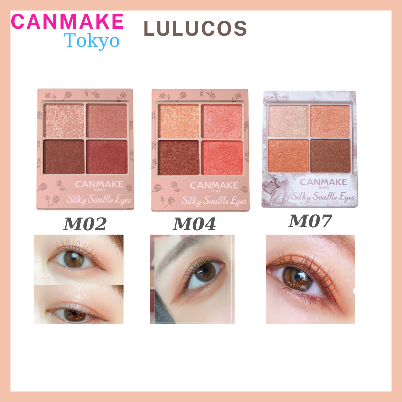 Phấn mắt nhũ canmake silky souffle 4 ô nhật bản