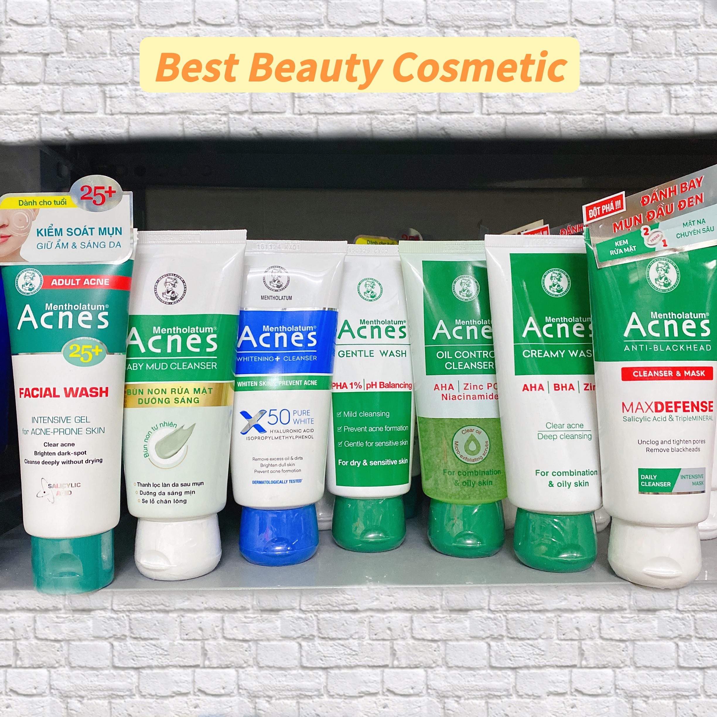 Sữa rửa mặt acnes 100g đủ mẫu dưỡng sáng-giảm nhờn-ngừa mụn-ngừathâm hiệu qủa