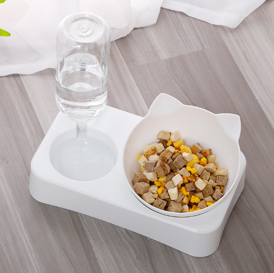 Bát đựng thức ăn cho thú cưng 2 trong 1 với bình nước tự động bát ăn chó mèo dễ thương chén ăn chó mèo giá rẻ