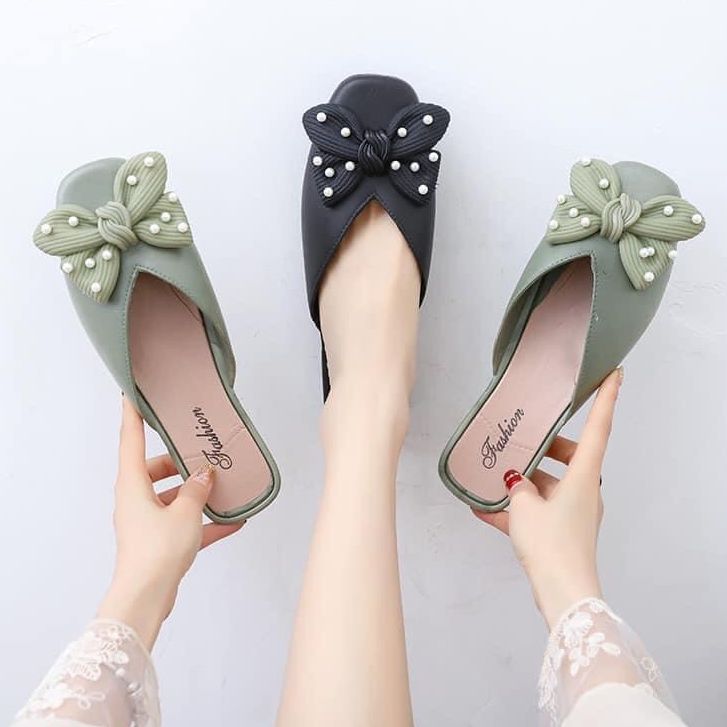 Sục đi mưa, sục nơ đính ngọc cực đẹp, sục nhựa dẻo êm chân đi mưa thoải mái