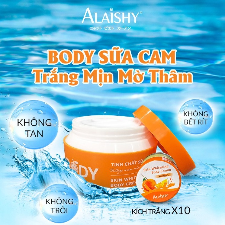 [TẶNG QUÀ] BODY SỮA CAM ALAISHY VITAMIN C - TẶNG KÈM KÍCH TRẮNG ALAISHY