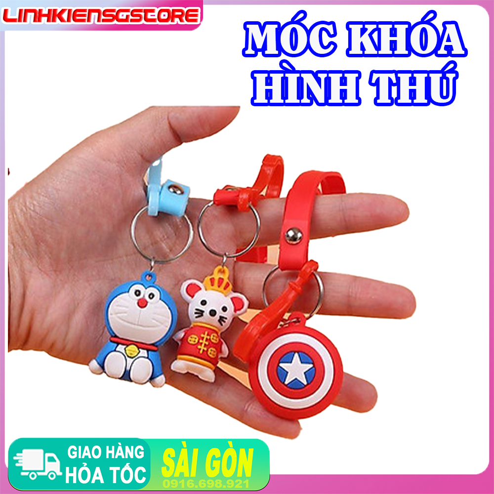 [HCM]MÓC KHOÁ silicone đầy đủ ba chiều 3D PVC treo balo túi xách