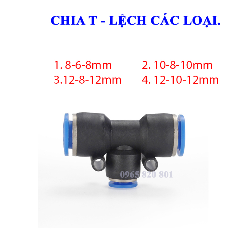 Chia t lệch nối nhanh 8-6-8, 10-8-10, 12-8-12, 12-10-12