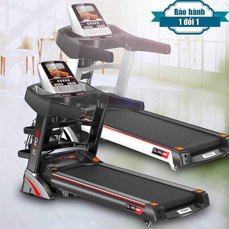 Máy chạy bộ đa năng cao cấp ciapo a4 - máy chạy bộ không tiếng ồn kèm đai massage bụng - chống rung eva