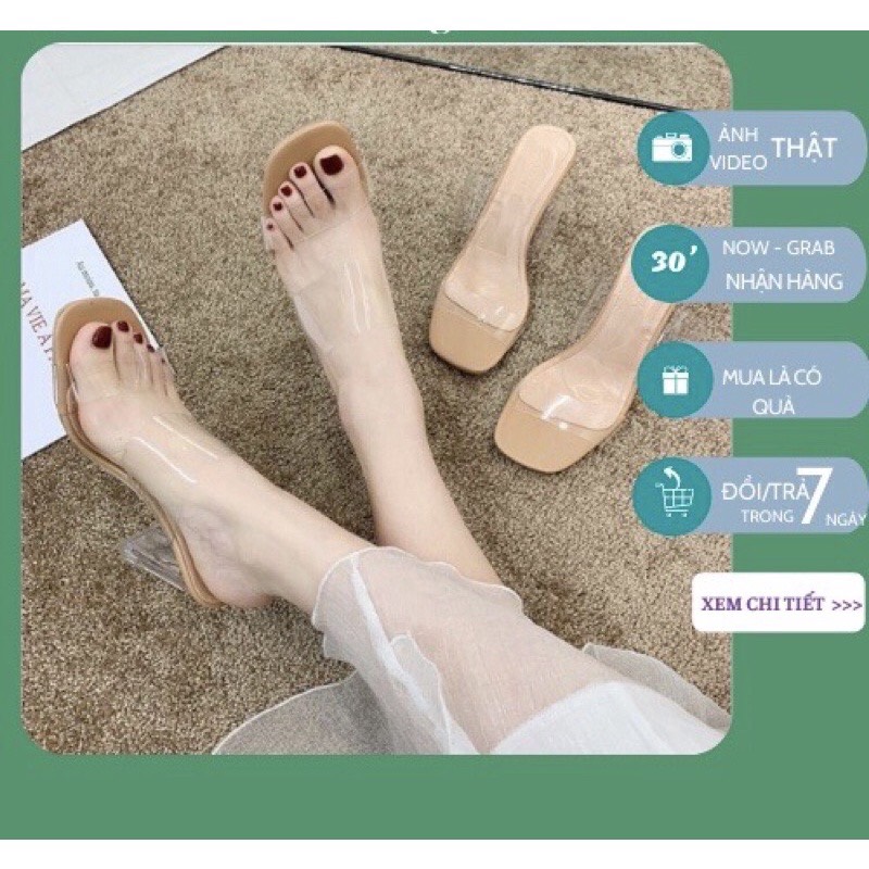 Guốc Nữ 7 Phân 2 Quai Trong Lêm Chân Chắc Chắn Đẹp Sang Fom Chuẩn Việt Đặc Sắc Size 35 - 39 [ giá xưởng ]