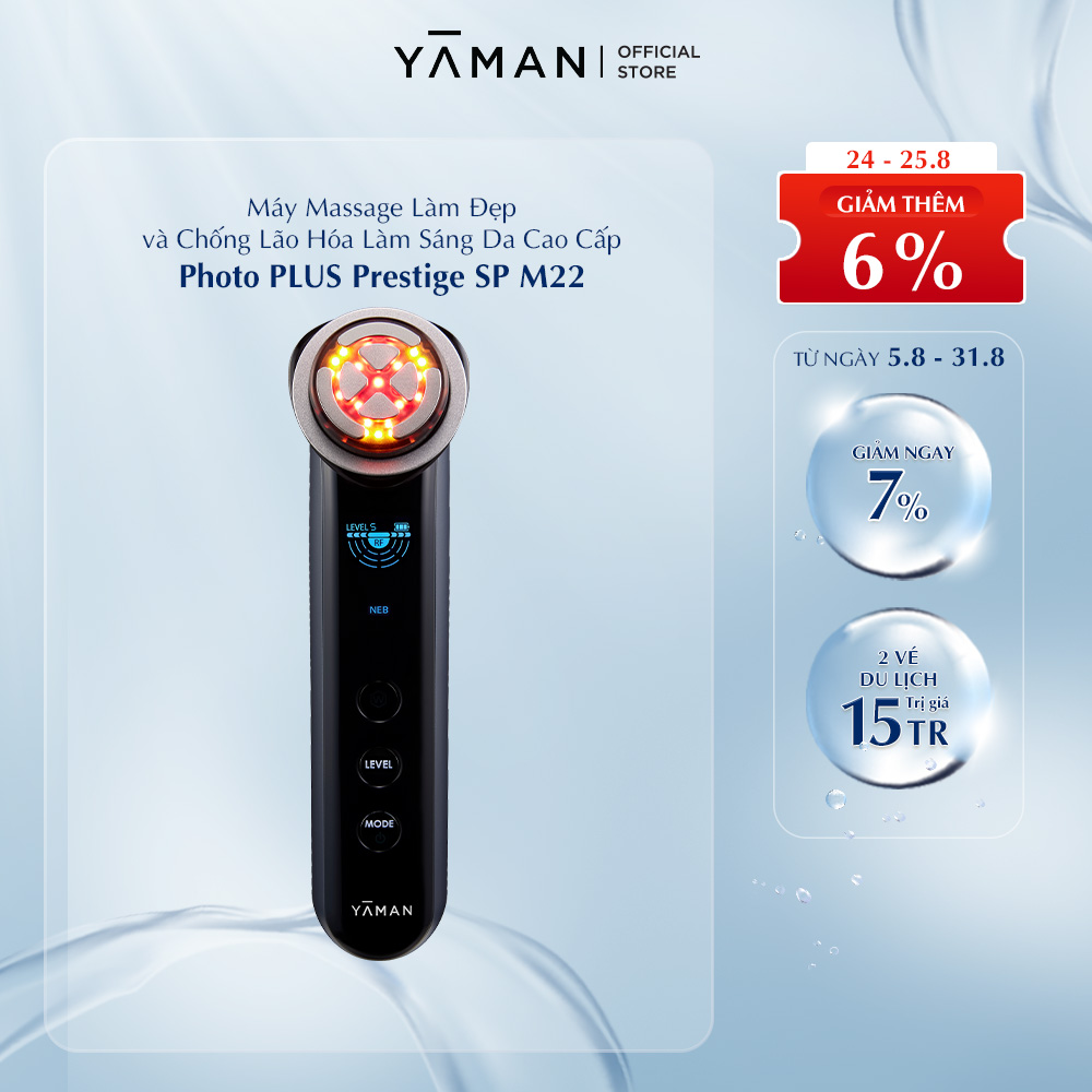 Máy yaman m22 đẩy tinh chất massage mặt chống lão hóa làm sáng da cao cấp photo plus prestige sp