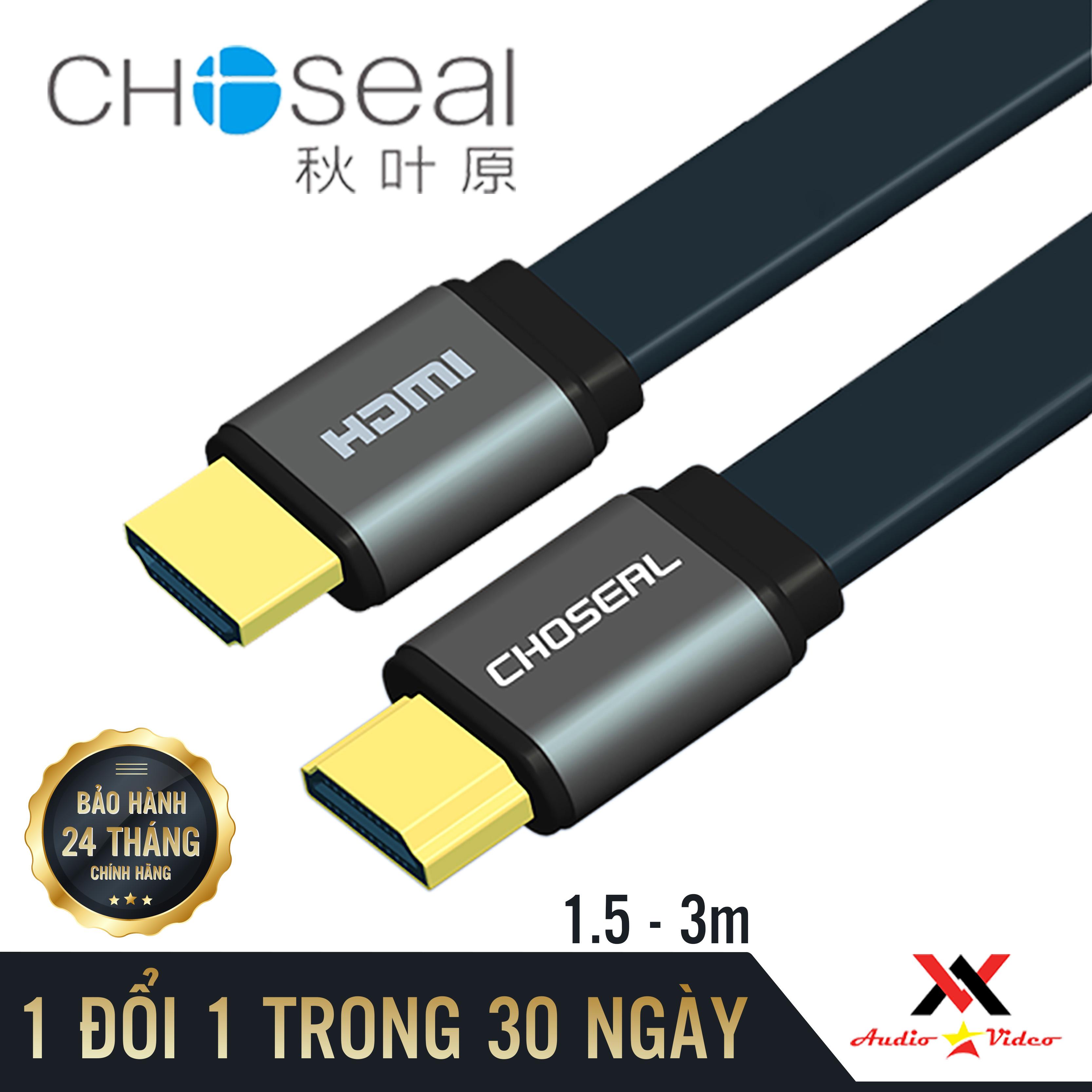 Cáp HDMI Choseal 2.0/4K Loại Dẹt 3m dành cho Tivi máy tinh 3D 4k Máy Chơi Game PlayStation Xbox đầu HD Box Đầu Android Tv Smart máy chiếu