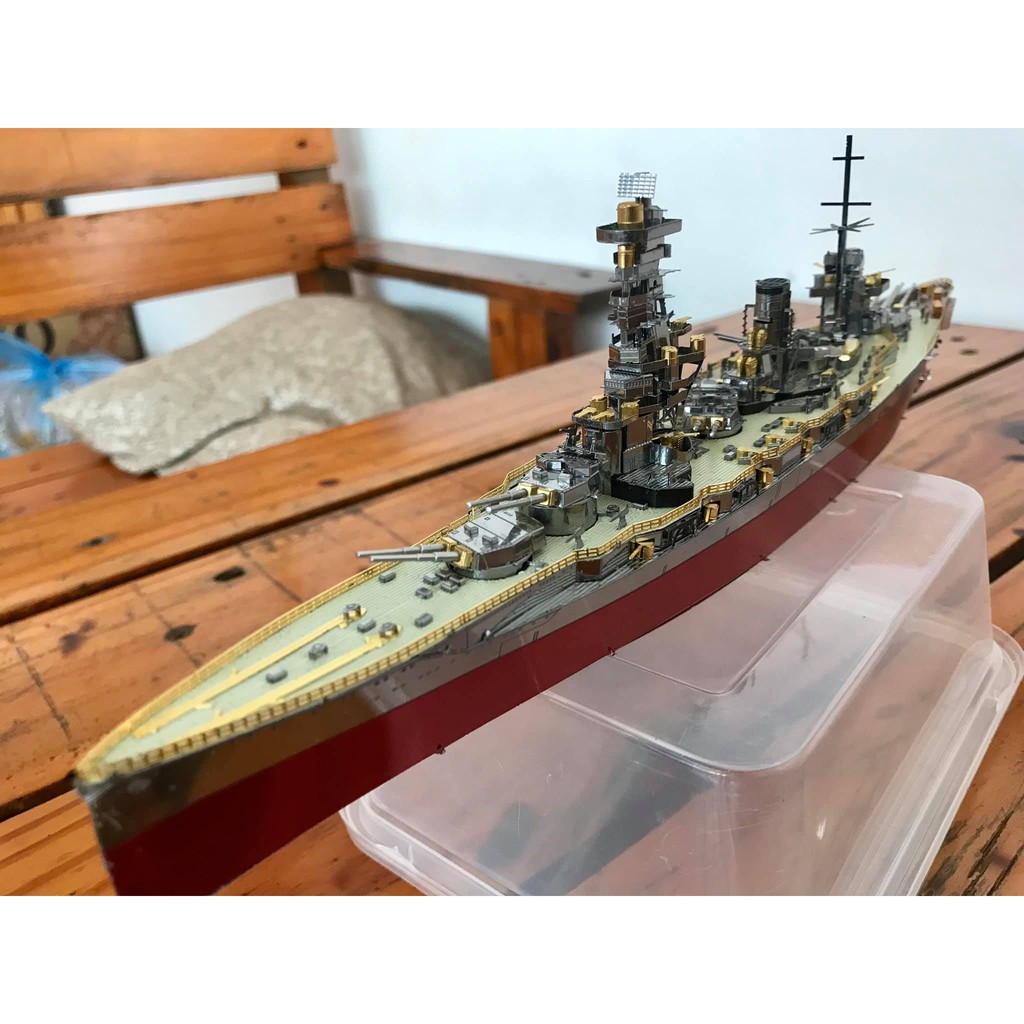 [HCM]Chưa Ráp Mô Hình Thép 3D Piececool Tàu Chiến Thiết Giáp Hạm Hải Quân Nhật Bản Fuso Battleship