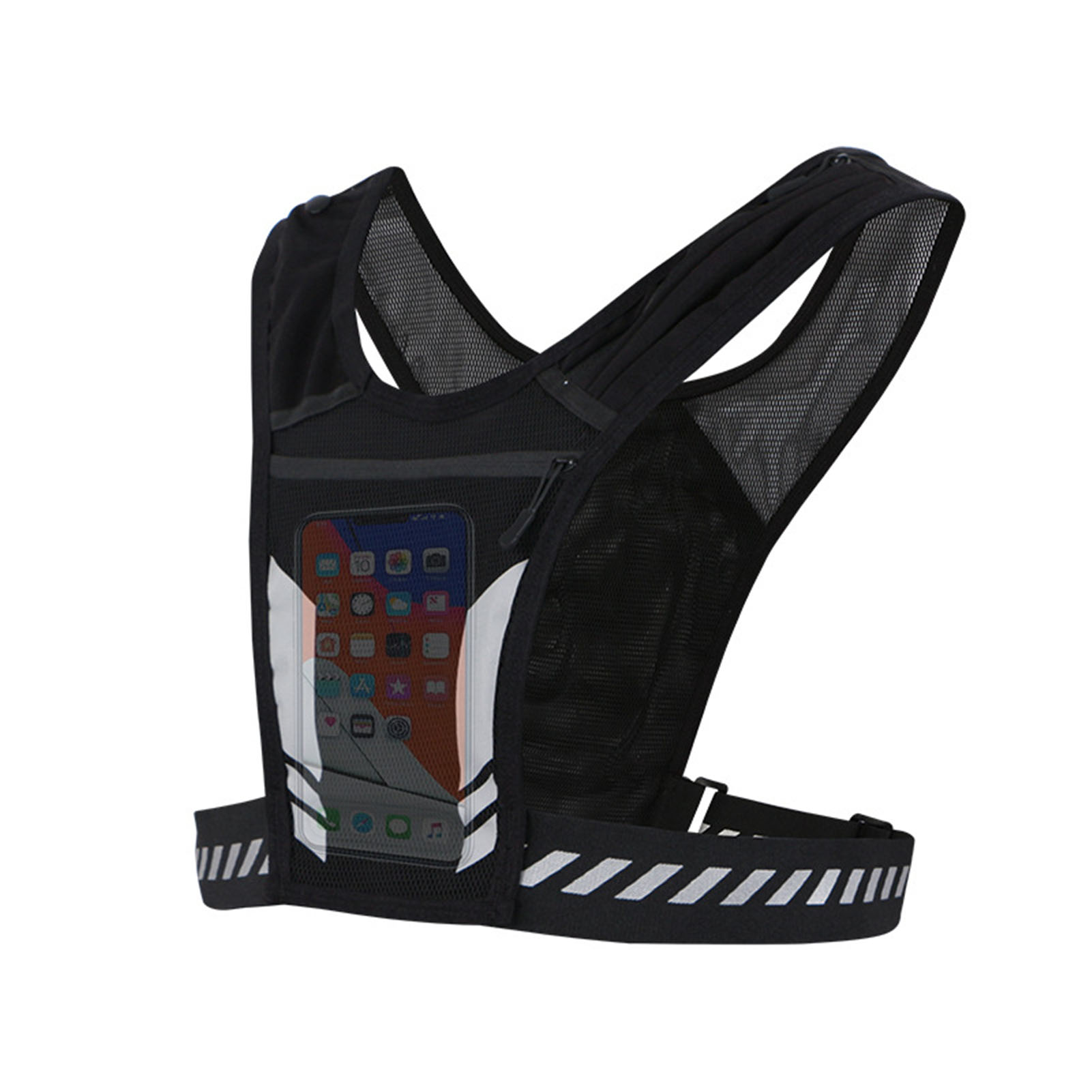 Phản Quang Chạy Vest Điện Thoại Chủ Bag Phổ Vest Cho Chạy Bộ Đi Xe Đạp Đêm Thể Thao Với Túi Để Giữ Chai Nước
