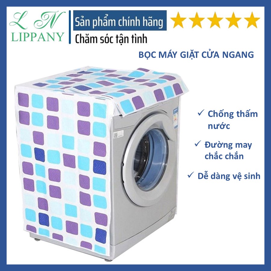 Bọc Máy Giặt Cửa Ngang Có Khóa Kéo, Vỏ Bọc Máy Giặt Cửa Ngang Chống Thấm Bảo Vệ Máy Giặt Khỏi Nước Và Bụi Bẩn,Vỏ Bọc Máy Giặt Cửa Đứng