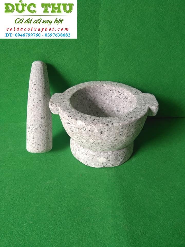 Cối đá giã gia vị, giã muối, tiêu, tỏi, ớt... đường kính 14cm