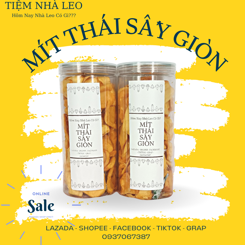 Mít thái sấy giòn 230g đồ ăn vặt nhà leo vừa ngon vừa rẻ