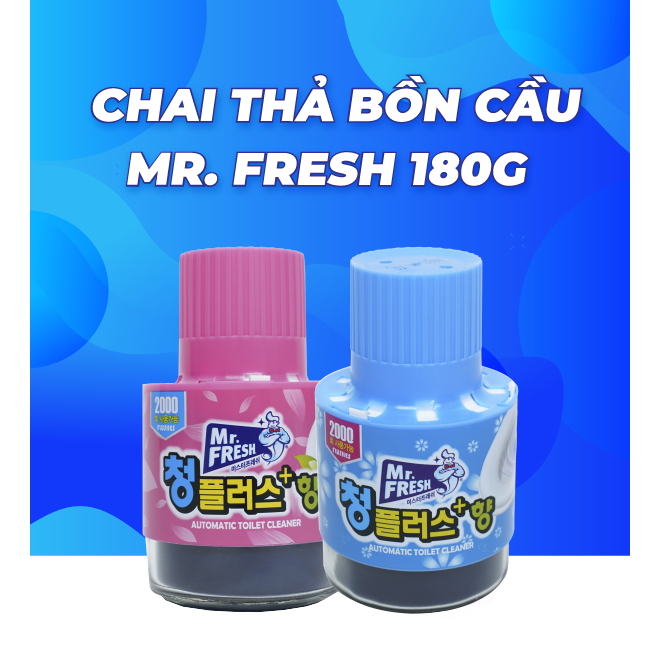 Chai thả bồn cầu mr. fresh tẩy vệ sinh 2000 lần xả 180g