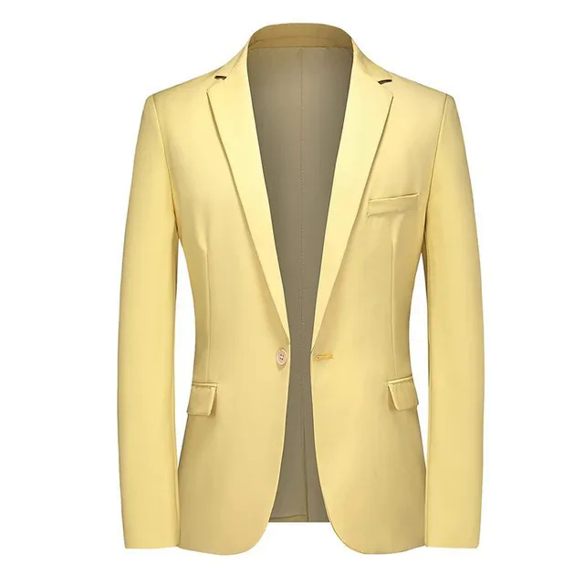 Áo Blazer Nam xigstylish Áo Blazer công sở một nút trang trọng thể dục dáng ôm giản dị áo khoác Blazer Áo khoác màu trắng Áo khoác blazer nam tính menr2023
