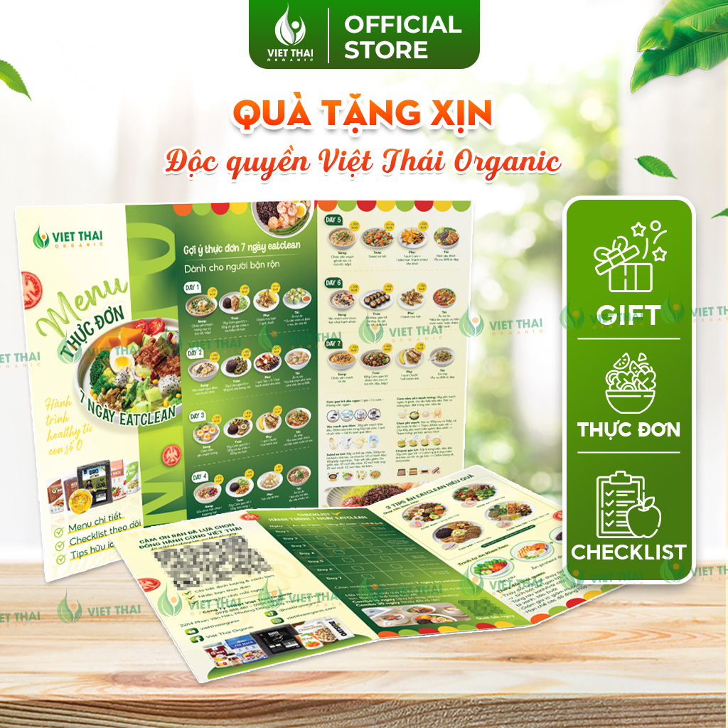 [HÀNG TẶNG KHÔNG BÁN] Quà Tặng Xịn - Của Combo Eatclean Tặng Thực Đơn Checklist Gạo Lứt Yến Mạch