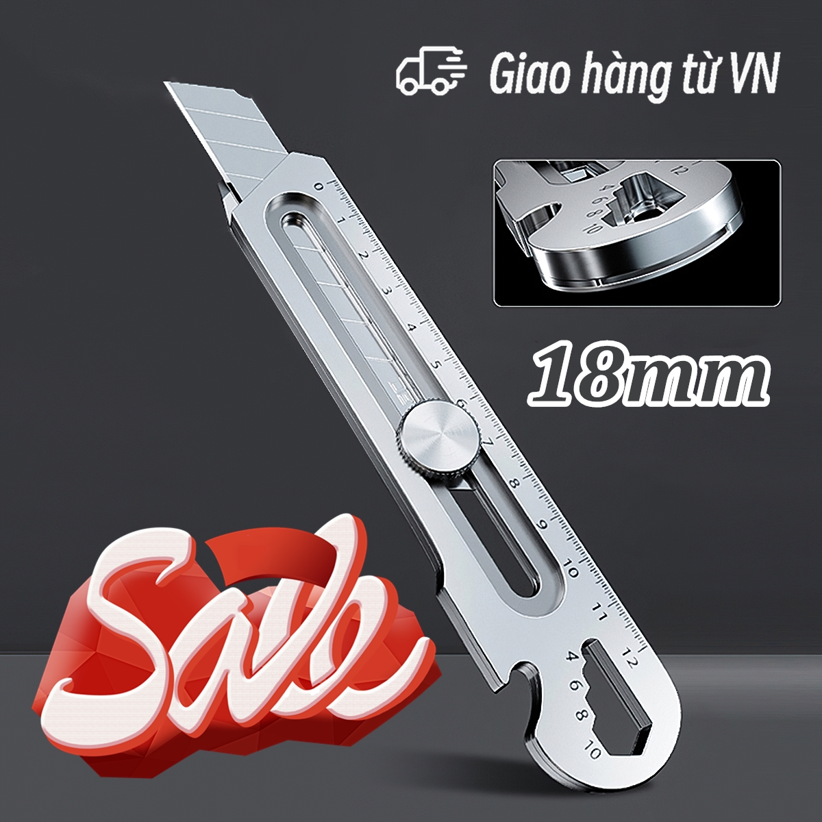 Thép Không Gỉ dao rọc giấy đa năng 18mm dao cắt giấy