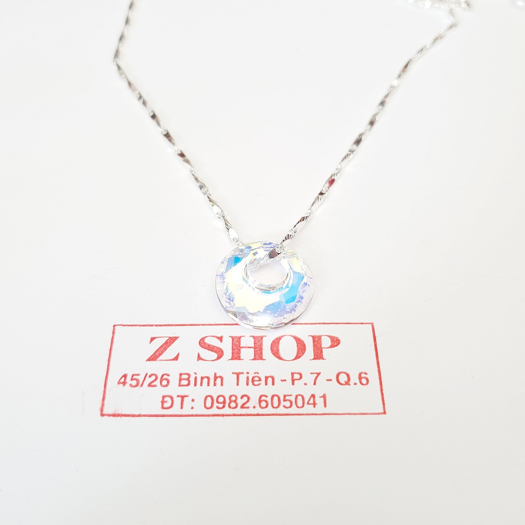 Mặt Dây Chuyền Tròn Pha Lê Swarovski