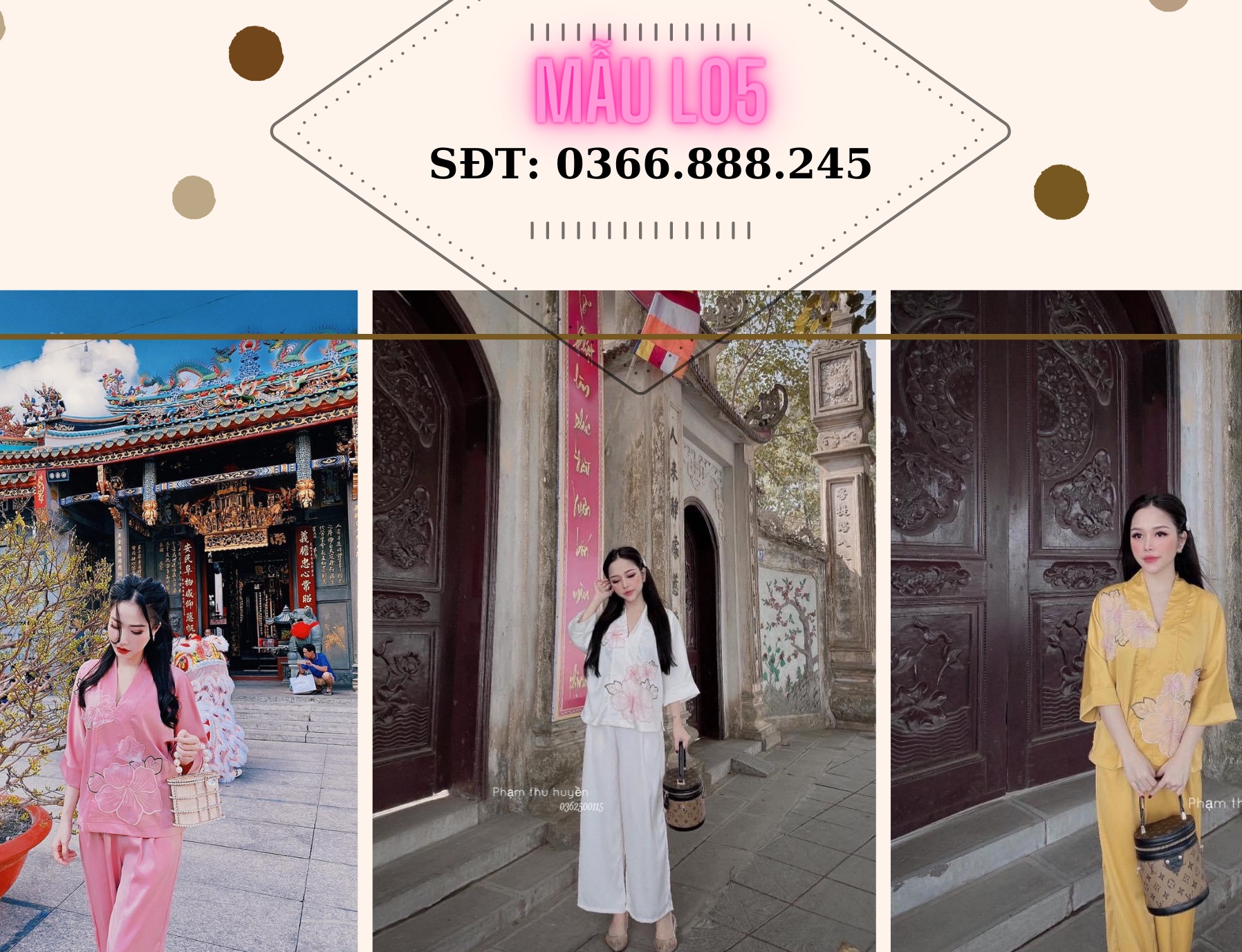 Đồ lam đi chùa Mẫu Lụa L05