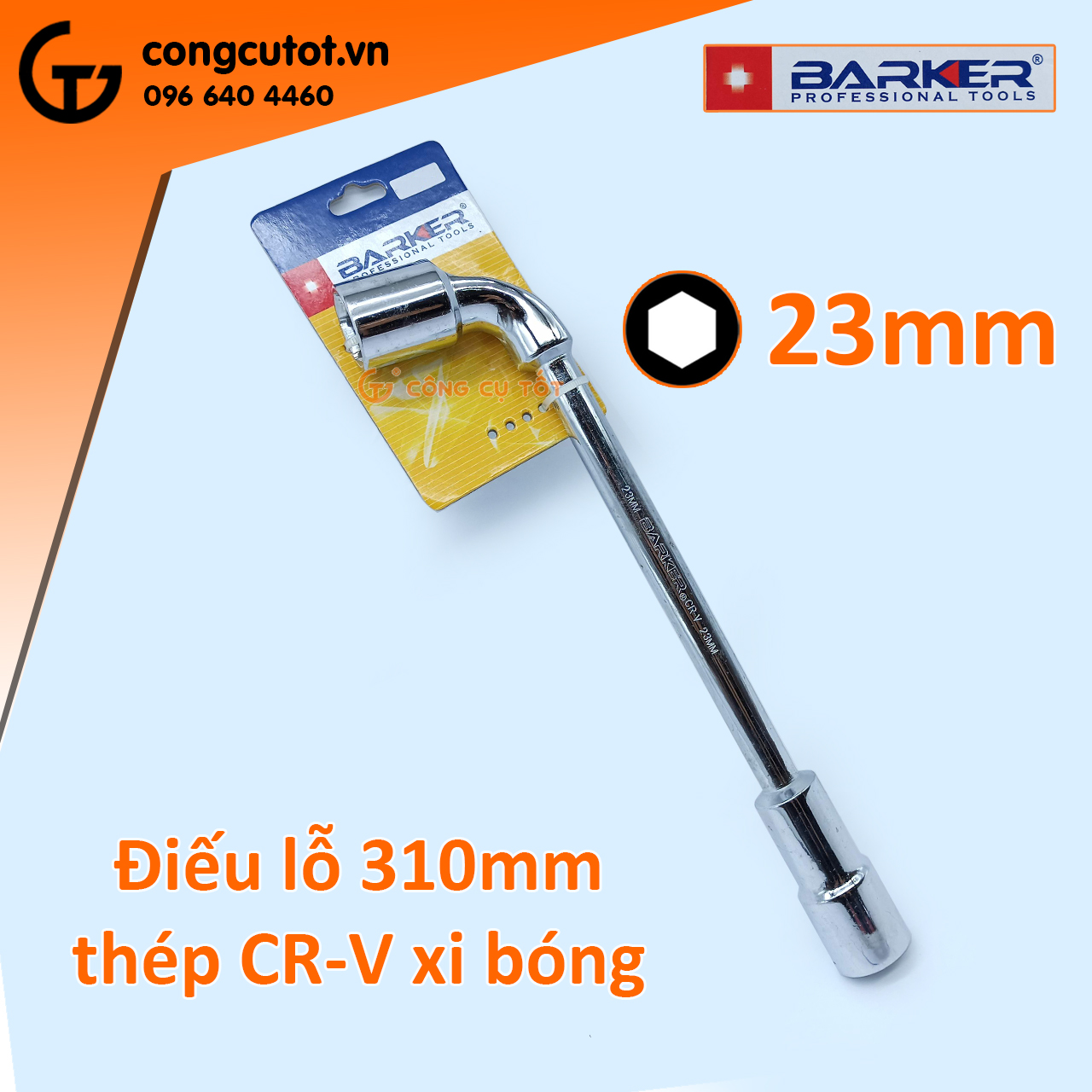 Khóa Ống điếu 2 đầu - cần điếu sửa xe Barker size tùy chọn