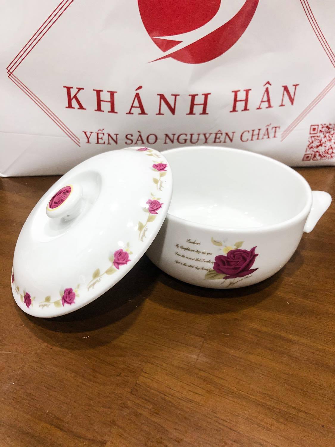 Thố sứ chưng yến- Thố chưng yến cao cấp