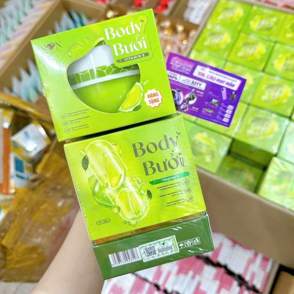 Kem body bưởi,kem body vitamin cốt ủ bưởi son kem dưỡng trắng da cấp tốc BODY BƯỞI TẶNG HỘP tắm trắng