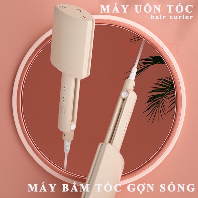Máy uốn tóc - máy làm xoăn tóc 3 trục tạo lượn sóng - máy bấm tóc gợn sóng/nhỏ phong cách hàn quốc