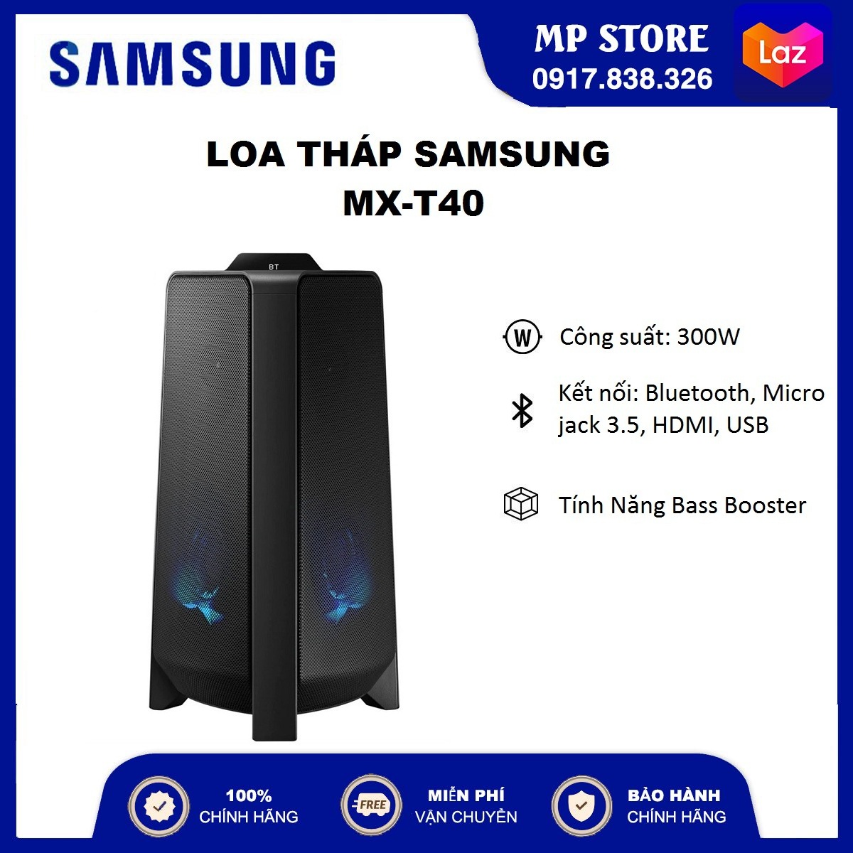 Loa tháp samsung mx-t40 | bluetooth | bass booster