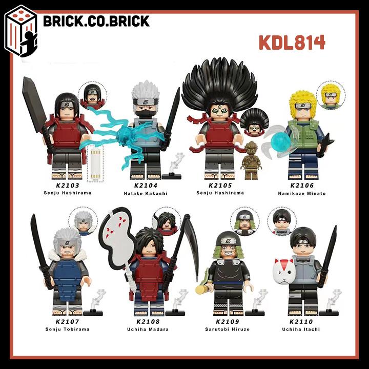 Đồ chơi lắp ráp naruto hokage đệ nhất đệ nhị đệ tam itachi mặt nạ cáo kakashi minato kdl814