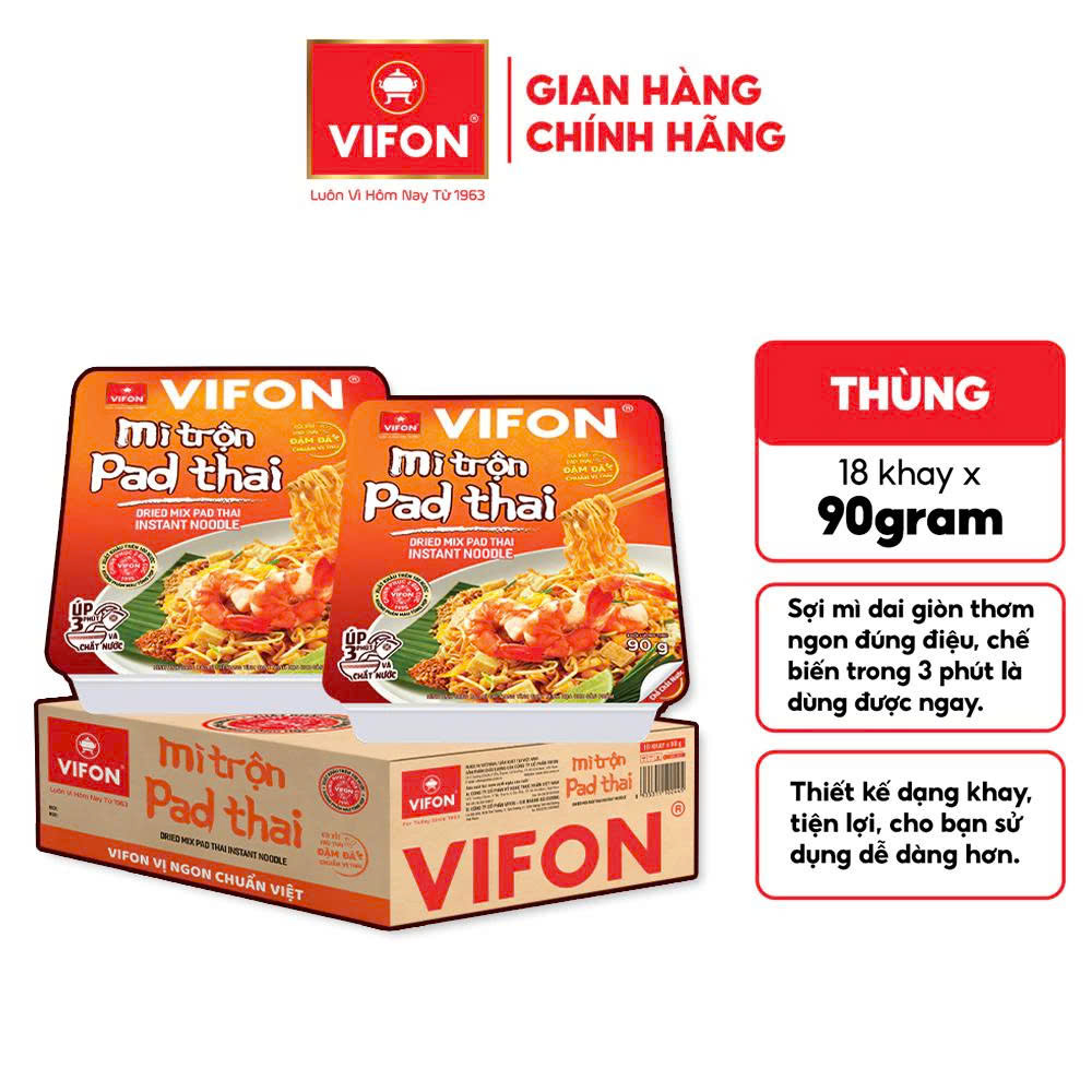 Mì Trộn Pad Thai VIFON 90g/ Khay