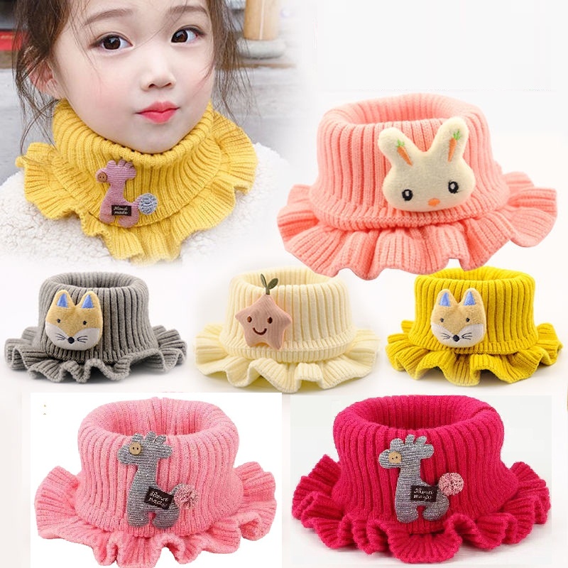 Khăn Len Ống Choàng Cổ Giữ Ấm Hình Hưou Cho Bé 2-8 Tuổi