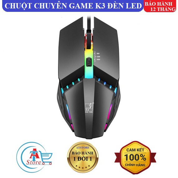 Chuột chơi game có dây chasing leopard k3 có led đa màu tự chuyển - chuột chuyên game - chuột gaming