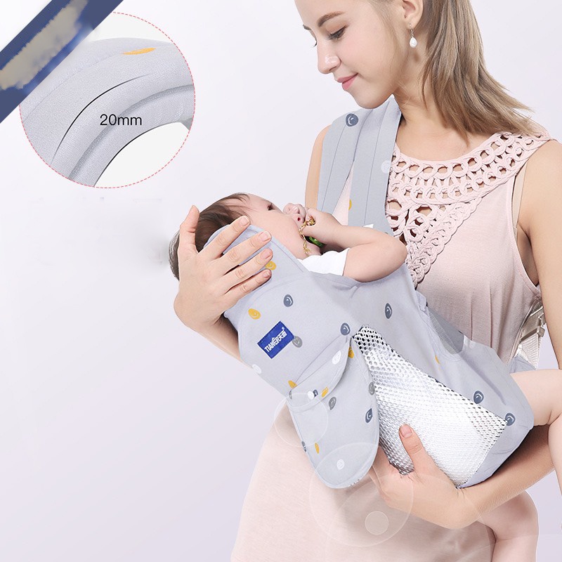 Địu em bé sơ sinh 4 tư thế có đỡ cổ đa năng cho bé mặt lưới thoáng khí gọn