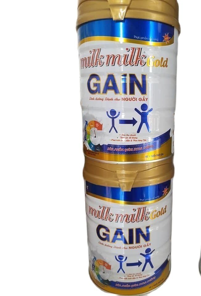 Combo 2 lon sữa tăng cân milkmilkgold 900g cho người gầy - sữa tăng cân dành cho người gầy