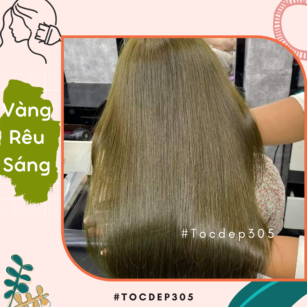 Set nhuộm tóc màu vàng rêu