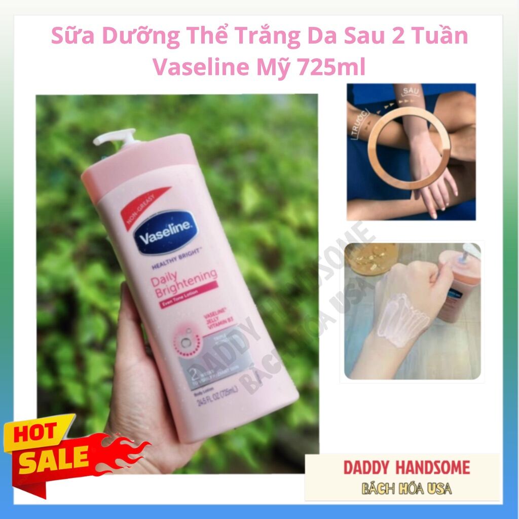 Sữa Dưỡng Thể Trắng Da Vaseline Daily Brightening 725ml