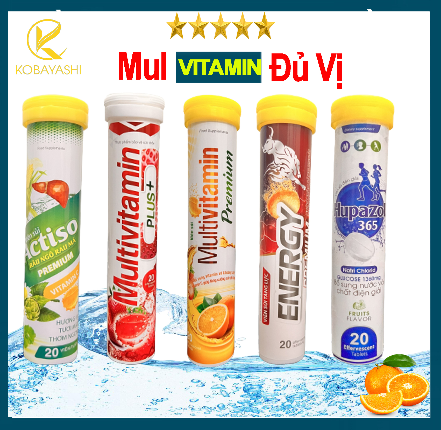 Viên sủi Mulvitamin Plus+ bổ xung vitamin cần thiết tăng cường sức đề