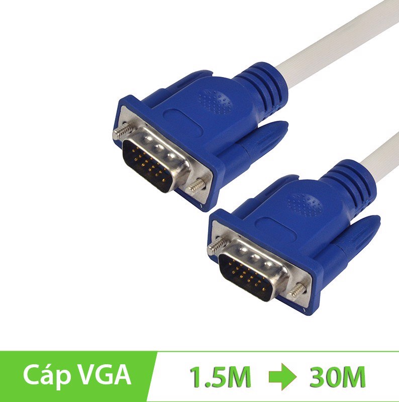 [HCM]Cáp VGA từ 3m đến 30m dùng để nối máy tính laptop/PC với màn hình máy chiếu cam kết sản phẩm đúng mô tả chất lượng đảm bảo